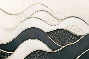 黑白波浪纹理艺术图案