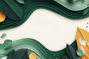 绿色纸艺风背景装饰图案