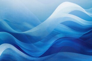 梦幻蓝色波浪抽象背景图