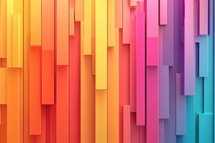 多彩立体条形抽象背景图