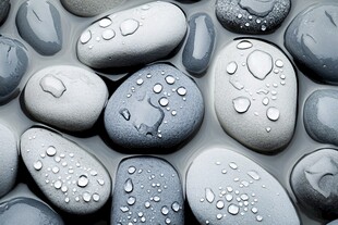 水滴润石 简约自然之美