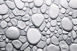 水滴覆于鹅卵石表面纹理