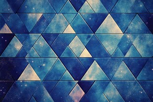蓝色几何星空图案背景