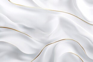 白色绸缎上的金色线条纹理