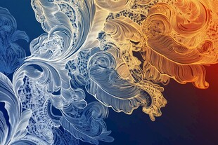 梦幻渐变花纹装饰图案