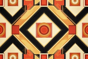 几何抽象艺术风格图案设计