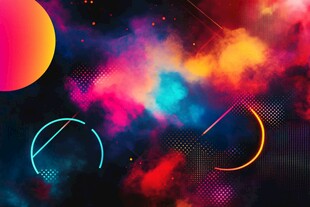 梦幻炫彩宇宙抽象背景图