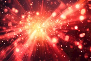 红色炫光爆炸背景特效