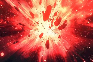 红色爆炸特效背景画面