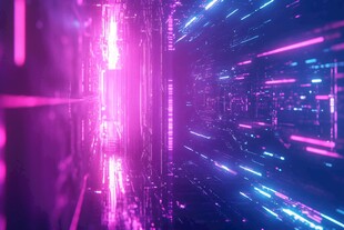 梦幻赛博霓虹科技通道