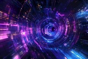 科技感未来时空隧道场景