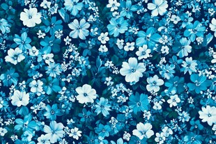 蓝白花卉图案背景