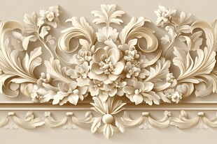 欧式浮雕花卉装饰艺术