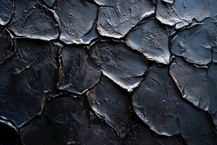 黑色干裂纹理表面特写