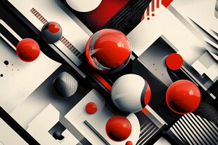 几何球体抽象艺术图案