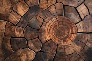 树桩横截面纹理特写