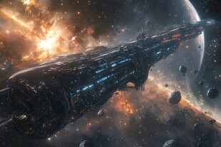 星际战舰在宇宙中激战