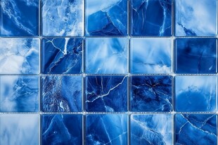 蓝色大理石纹理瓷砖图案