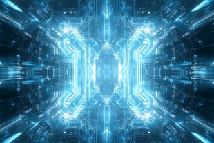 未来感科技空间蓝色视效