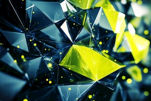 幻彩几何晶体抽象背景图