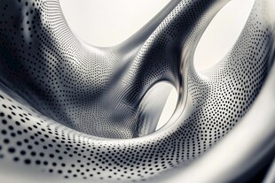 未来感金属多孔结构造型