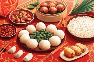 传统中式美食齐聚团圆桌
