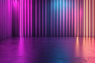 梦幻彩色光影条纹空间