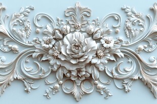 欧式浮雕花卉装饰艺术