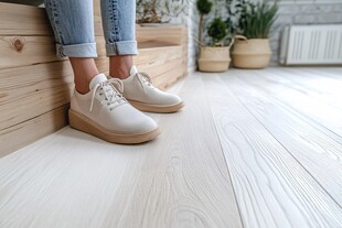 女士休闲小白鞋时尚展示