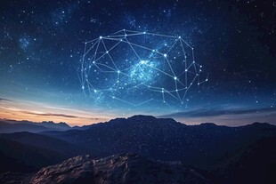 星空下的智能脑图奇观