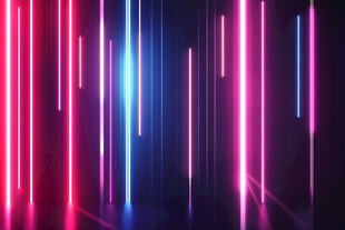 霓虹光影营造炫酷空间氛围