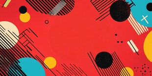 红色几何抽象图案背景