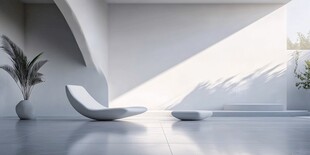 极简室内 优雅白色休闲空间