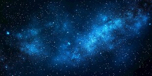 梦幻蓝色星空宇宙图景