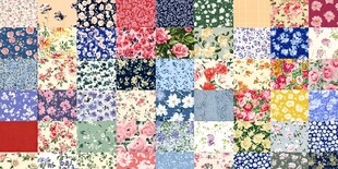 缤纷花卉图案布料集合