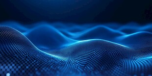 蓝色科技感数据波浪背景