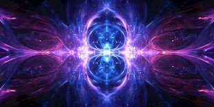 梦幻炫彩的抽象光影图案