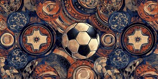 足球与民族风图案的融合