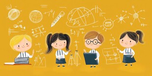 儿童趣味科学实验场景