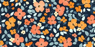 花卉图案背景的清新设计