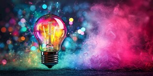 梦幻炫彩灯泡点亮创意世界