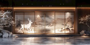 中式禅意玄关的雅致景致