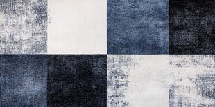 蓝白拼接纹理地毯图案