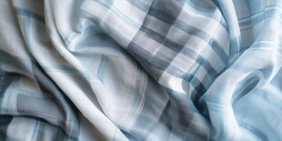 蓝白格纹柔软布料纹理