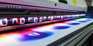 高速数码印刷机工作画面