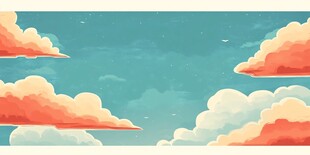 梦幻天空中的绚丽云朵