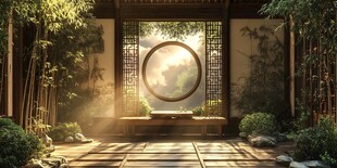 中式庭院的光影诗意空间