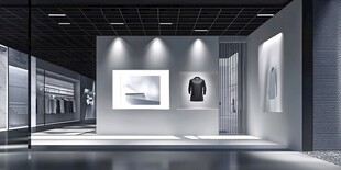 时尚服装店室内精致陈列