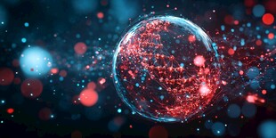 科技感球体粒子动态背景