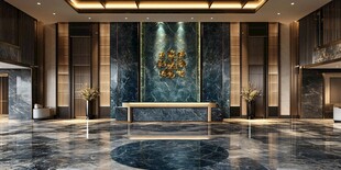 豪华大气酒店大堂前台